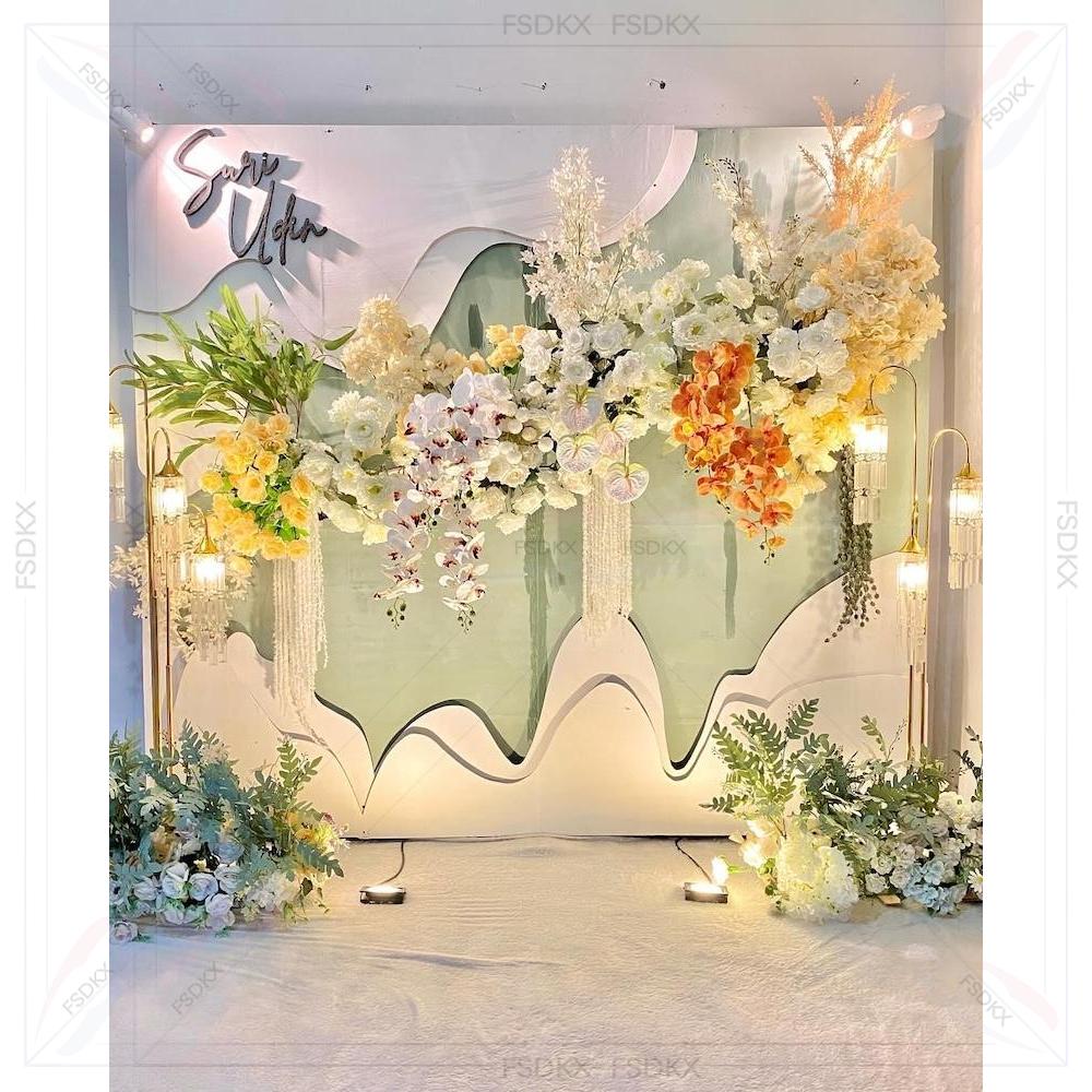 Wedding Supply Factory - 工場直送パーティー用品背景幕PVCウェディング背景高級アクリルアーチウェディング背景幕