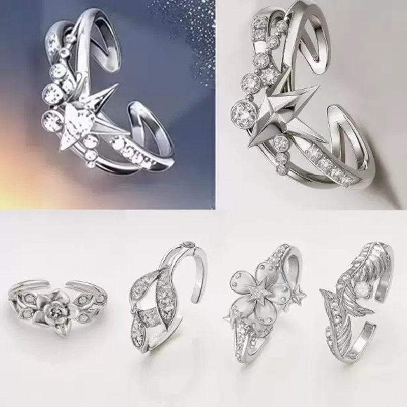 Wedding Zone - 愛とディープスペースザビエルゼインラファエルスタイラスケイレブ結婚指輪アニメコスプレ調節可能なリングハロウィンパーティー衣装小道具