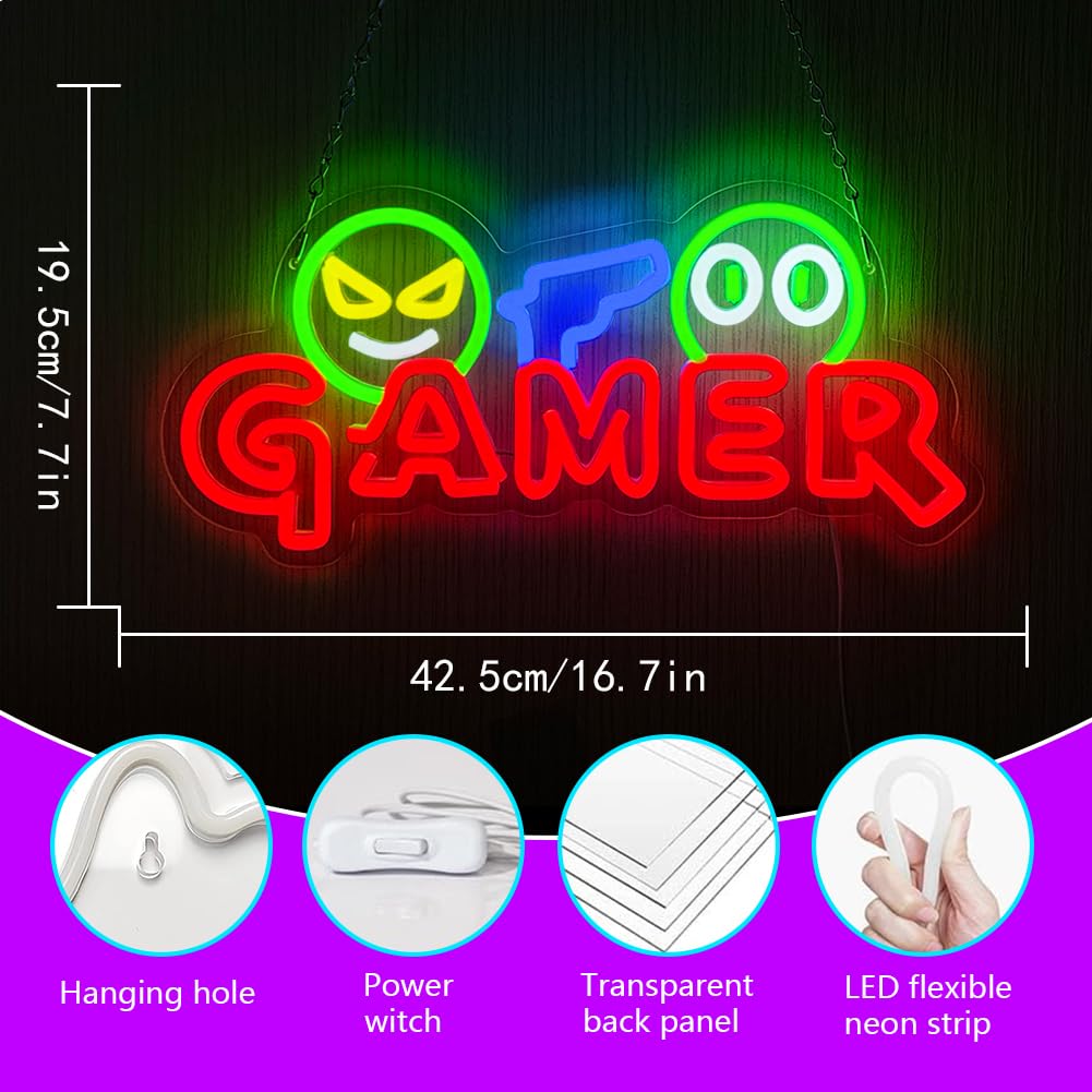 ゲーマー向けネオンサインLEDウォールライト、カスタマイズ可 - Wedding Zone のレビューと価格