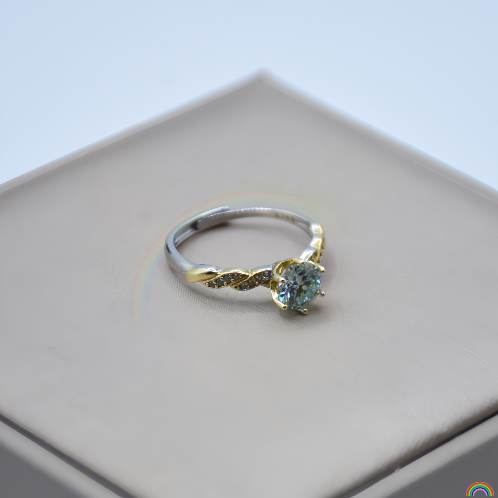 S925 シルバー象嵌モアッサナイト ダイヤモンド リング、 - Wedding Superstar のレビューと価格