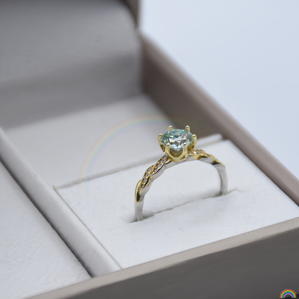 S925 シルバー象嵌モアッサナイト ダイヤモンド リング、 - Wedding Superstar のレビューと価格