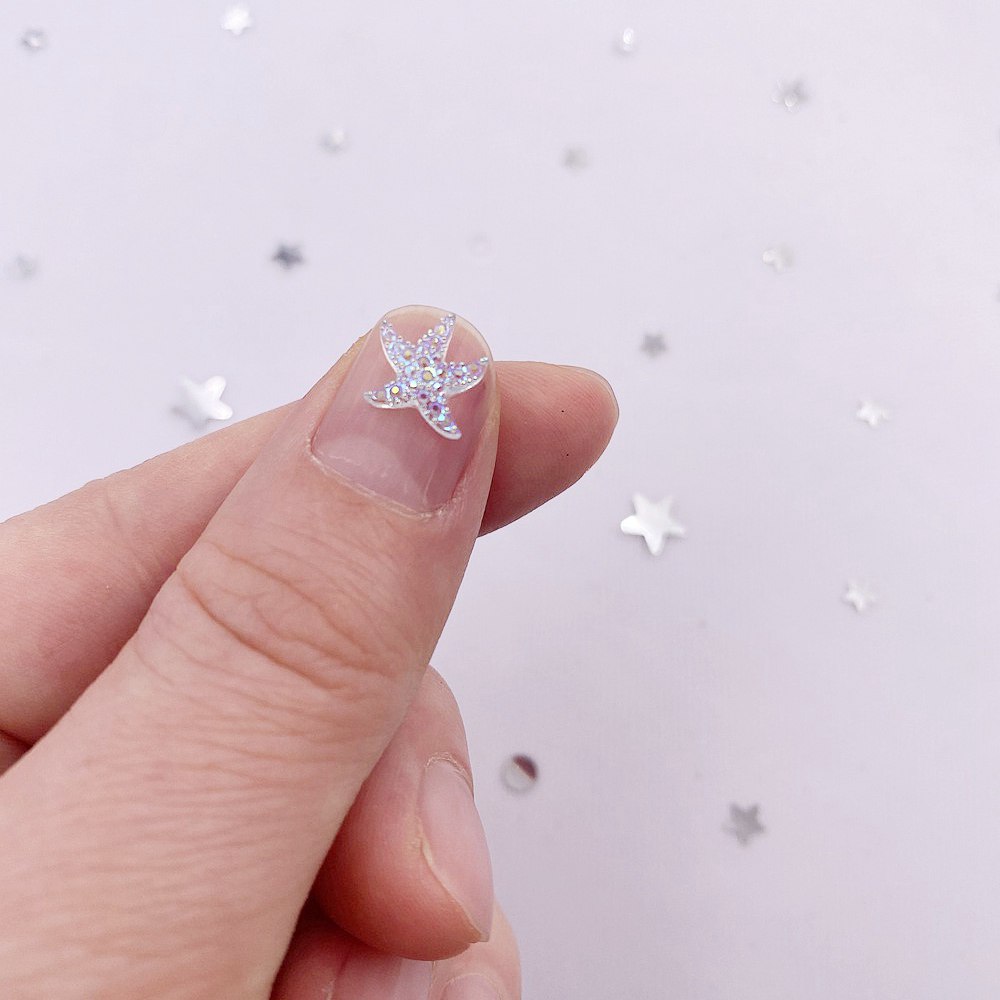 10ミリメートルミニ光沢のあるスターネイルアート100個ヒト - Wedding Superstar のレビューと価格