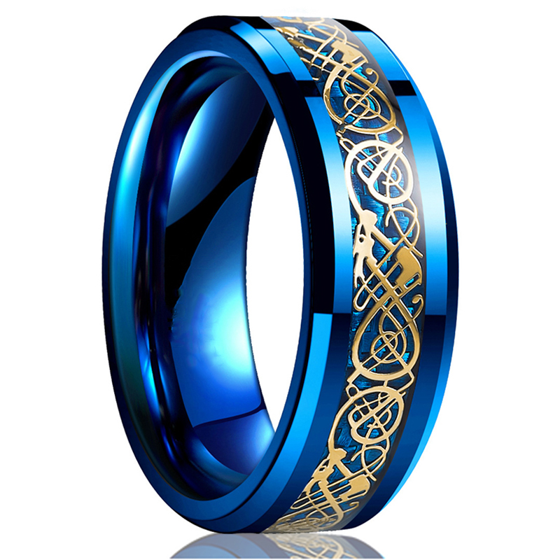 ファッション 8 ミリメートルメンズステンレス鋼ケルトドラゴ - Wedding Zone のレビューと価格