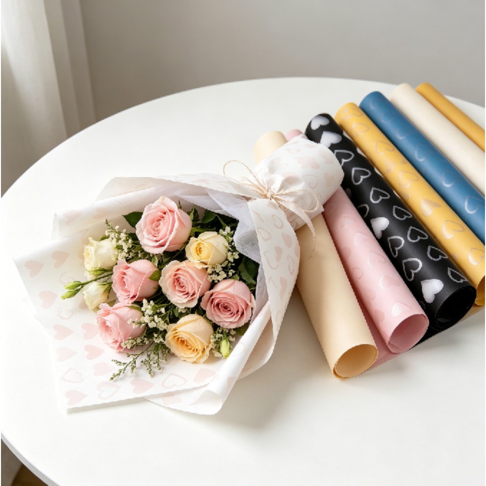 シルバーハートハンスフローラルラップペーパーDIYギフトブー - Good Floral & Wedding Decor Supply Photos のレビューと価格