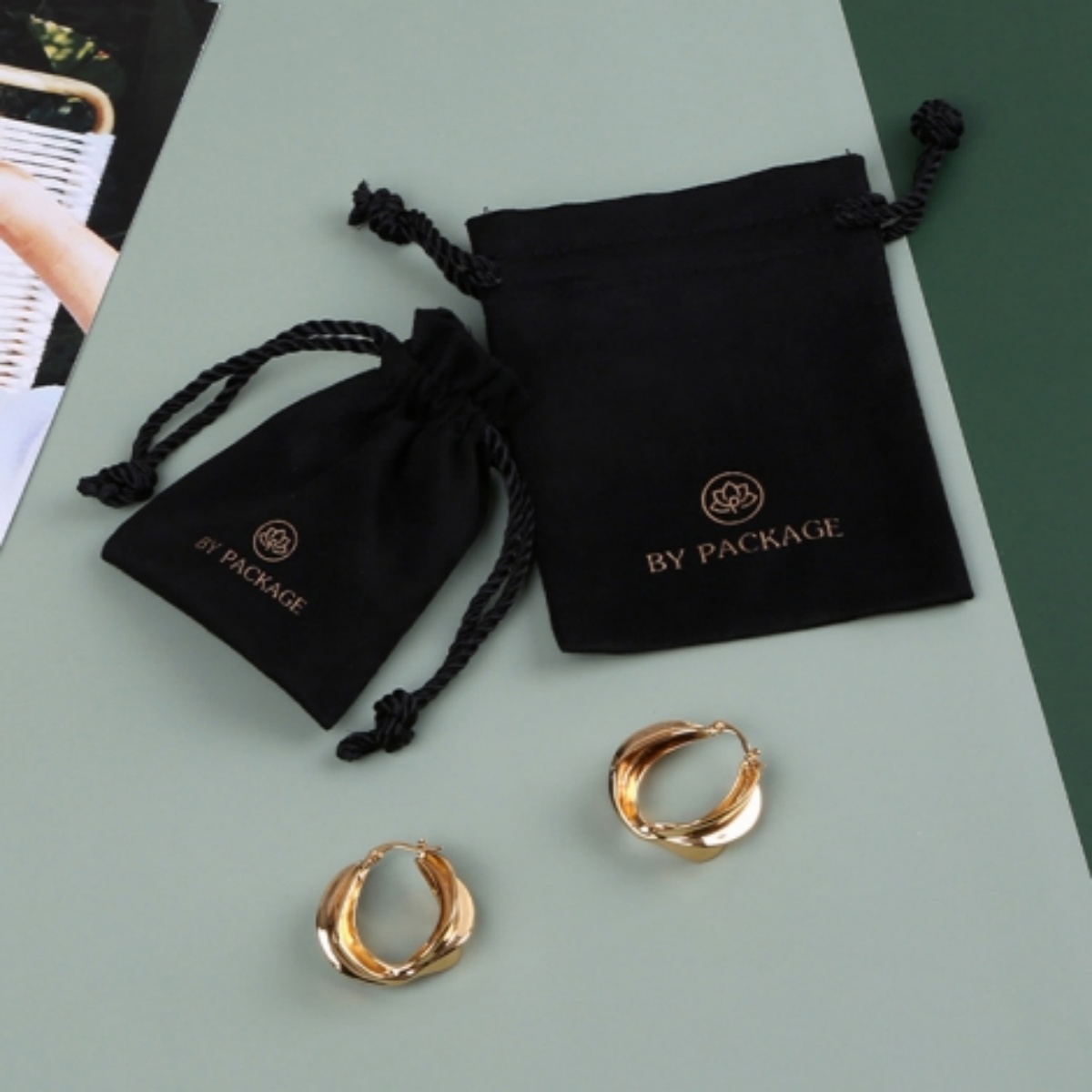50 個ブラックベルベットタロット収納袋ミニ巾着パッケージ魔 - Wedding Package Gold のレビューと価格